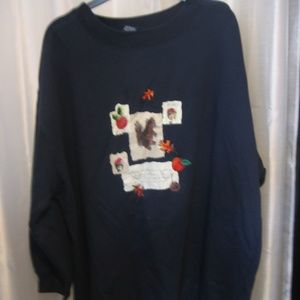 Honors Plus Size A Sign of Autumn Navy Blue Sweatshirt Sz 22/24 Pre-Owned